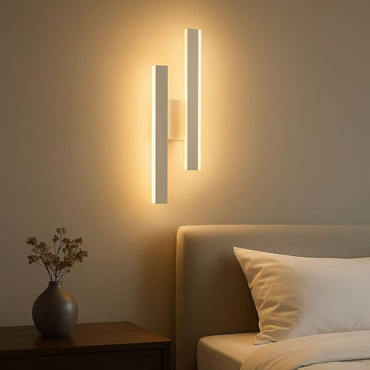 TEKHOME Applique da Parete LED 10W CCT 3000K-6500K Bianca, Lampada da Muro Moderna Interno, Design Minimalista Regolabile E87-B3C