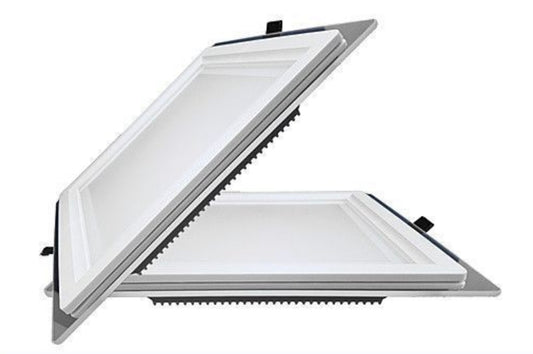 Pannello LED da Incasso Quadrato 6W 600LM 3000K Luce Calda, Faretto LED da Soffitto 100x100mm, Foro 75x75mm, Pannello da Incasso per Cartongesso, 1 Pezzo, P75E-QC