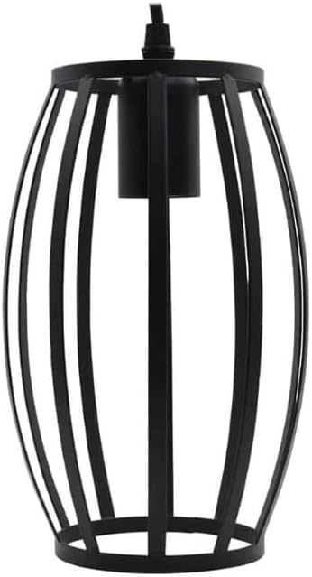 Lampadario da soffitto pendente a sospensione di forma ovale nero o bianco portalampada con attacco e27 A34