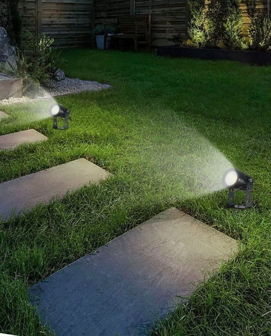Faretto LED da Esterno 3,5W IP65, Luce Fredda 6500K, Spot da Terra per Giardino e Vialetto, Corpo in Alluminio Nero, Illuminazione Outdoor – ES38-NF
