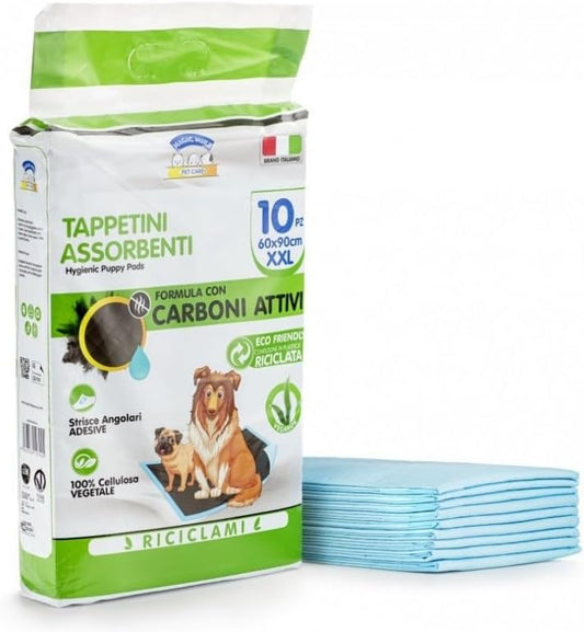 Tappetini Igienici assorbenti antiodore al carbone Attivo 60x90 50pz