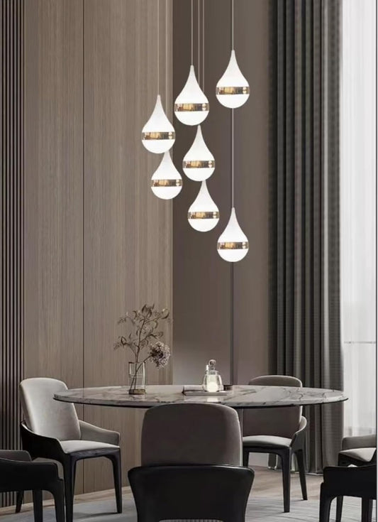 Lampada A Sospensione LED 80watt Design Goccia A Cascata LP-18