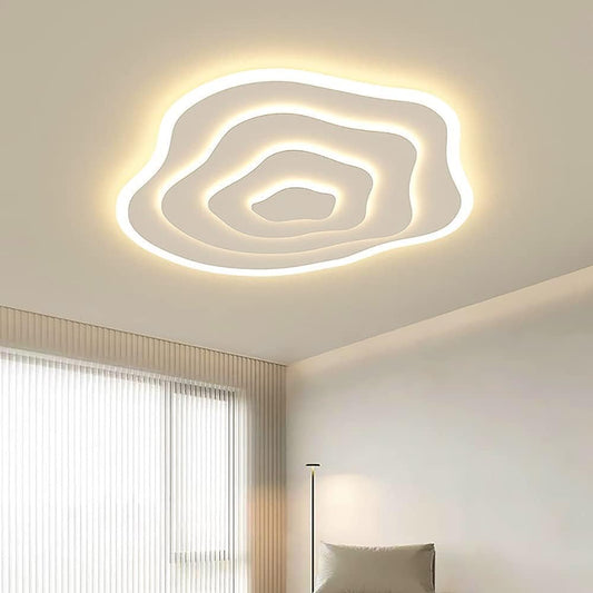 TEKHOME Plafoniera a led da interno moderna a soffitto forma tonda lampadario adatta per camera da letto salone soggiorno salotto cucina locali commerciali 59W PN-28