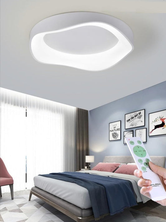 TEKHOME Plafoniera LED Moderna 38W, Dimmerabile, 3 Modalità di Colore 3000K-4000K-6500K, 3040LM,Bianco e Nero, Design Elegante per Camera da Letto e Soggiorno C53