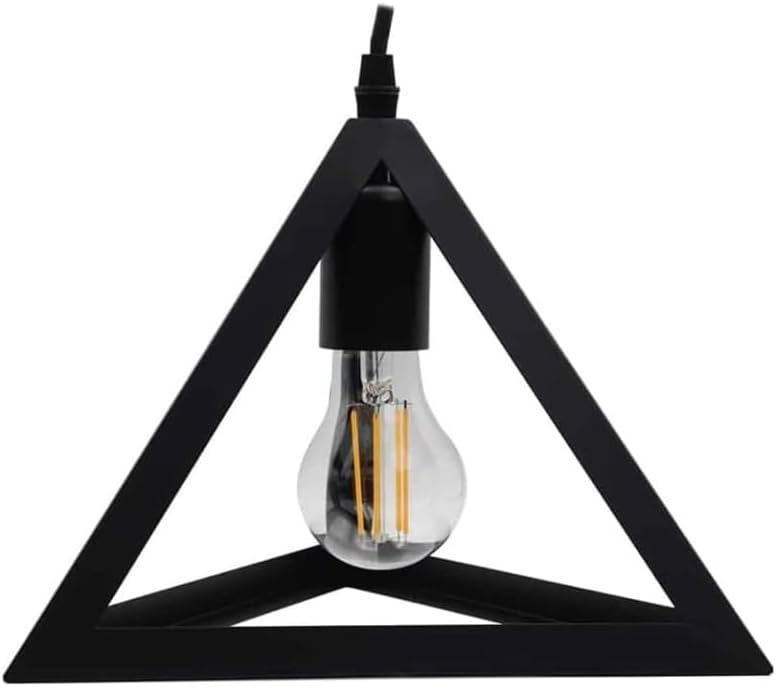 Lampadario moderno a triangolo senza lampadina E 27, in ferro stile moderno A35