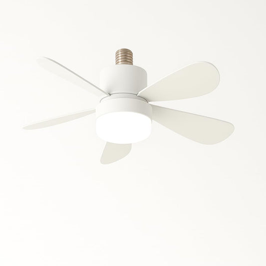 Ventilatore da Soffitto con Luce LED E27 19W, Mini Lampadario con Ventola Silenziosa, CCT 3000K-6500K, Telecomando Incluso, per Camera da Letto e Soggiorno – MNL011