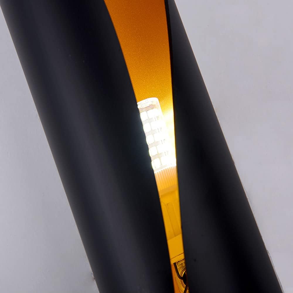 TEKHOME Applique da Parete Moderna 2×G9, Lampada da Muro Design Nero e Dorato, Senza Lampadina Inclusa, in Alluminio e Ceramica, per Camera da Letto, Soggiorno e Corridoio E31-N