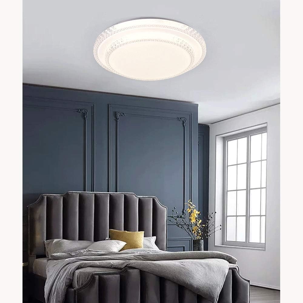 TEKHOME Plafoniera LED da Soffitto 60W con Bluetooth e Telecomando, Dimmerabile 3000K-6500K, Ø50cm, Design Elegante con Decorazioni Acriliche, Luce per Soggiorno Camera Letto, CRI>80, PN-12-3C