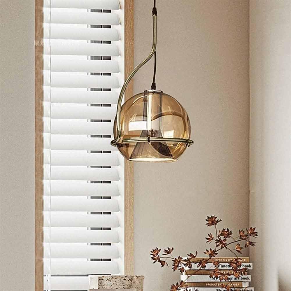 Lampadario a sospensione in vetro OBLO'LP-87