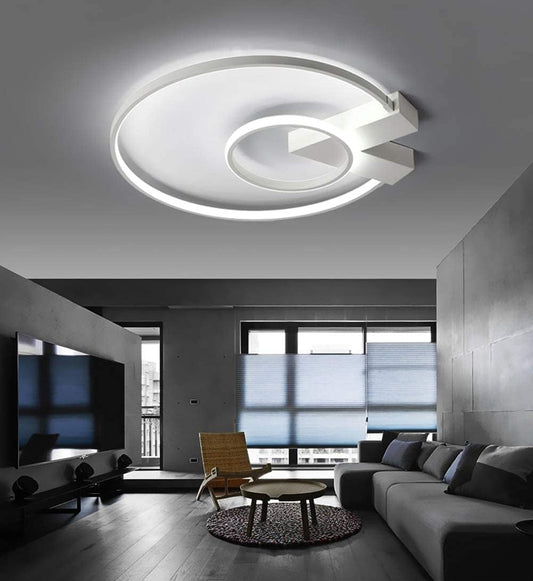 TEKHOME Lampada da soffitto a LED 50 cm 32 W Lampada da soggiorno Lampadario in ferro battuto PN-04