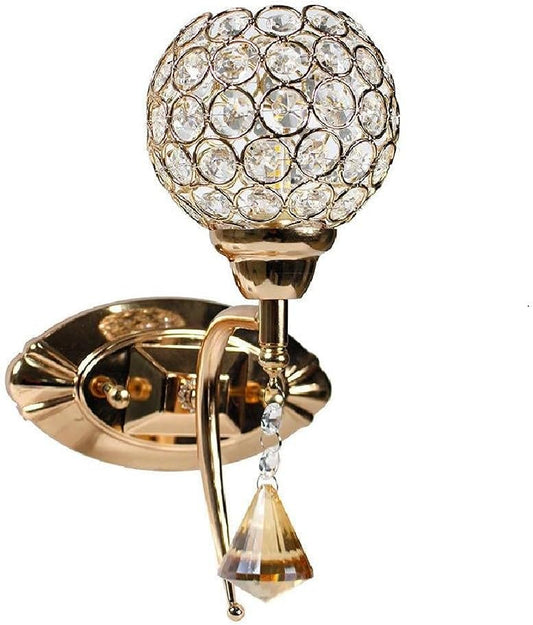 TEKHOME Applique da Parete Moderna con Design a Cristalli, Attacco G9 60W, per Interni, Disponibile in Oro e Argento, 280mm, Metallo e Cristallo (Senza Lampadina) E19