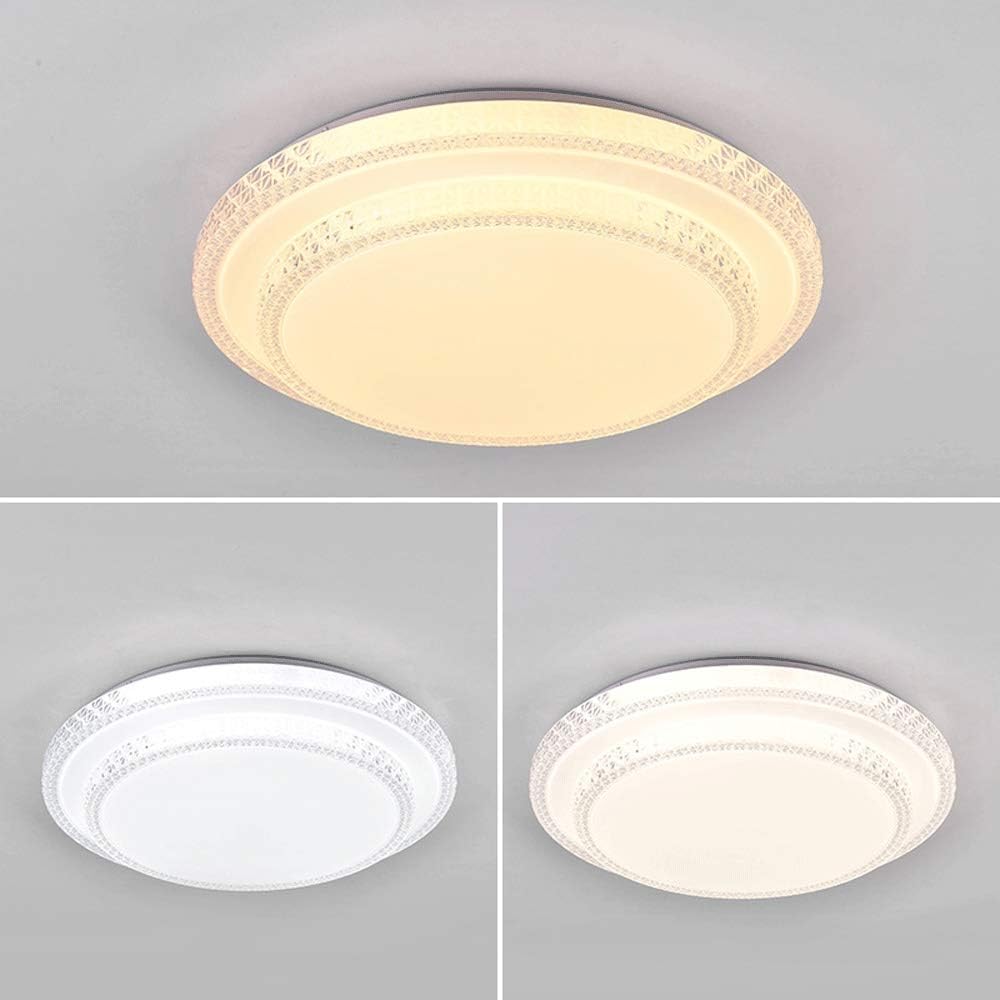 TEKHOME Plafoniera LED da Soffitto 60W con Bluetooth e Telecomando, Dimmerabile 3000K-6500K, Ø50cm, Design Elegante con Decorazioni Acriliche, Luce per Soggiorno Camera Letto, CRI>80, PN-12-3C