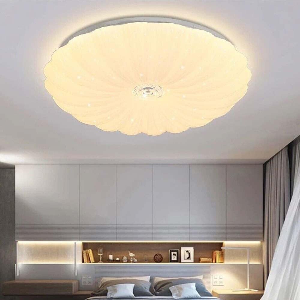 TEKHOME Plafoniera LED Soffitto Dimmerabile Ø48cm, 46W con Luce Calda/Naturale/Fredda, 3680LM, Design Elegante in PVC e Alluminio, per Camera da Letto, Salotto, Soggiorno – Modello C39-3C