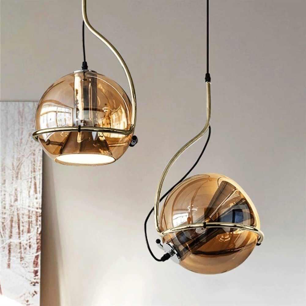 Lampadario a sospensione in vetro OBLO'LP-87
