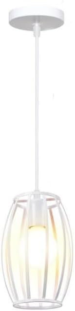 Lampadario da soffitto pendente a sospensione di forma ovale nero o bianco portalampada con attacco e27 A34