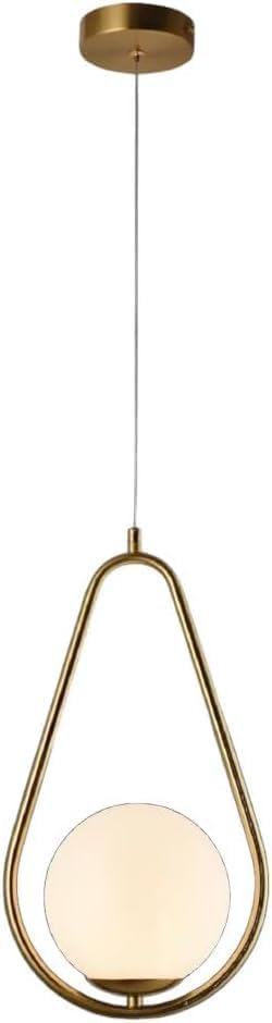 Lampadario a Sospensione Moderna G9, Attacco 1xG9, Design a Goccia in Metallo e PE, Altezza 120cm, Colore Bronzo, per Soggiorno Camera da Letto Cucina - Senza Lampadina A27