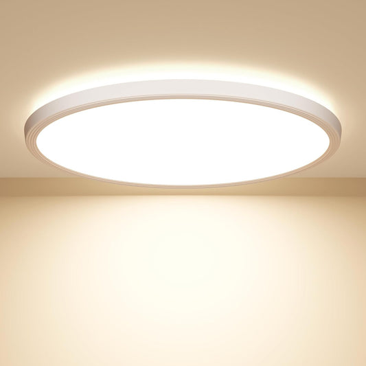 TEKHOME Ø40CM Plafoniera LED Soffitto, 30W 3COLORE Lampada da Soffitto Moderno 3300LM Plafoniera Camera da Letto per Corridoio, Cucina, Soggiorno, Ufficio, Garage, Cantina, Sala, Balcone MXDY400