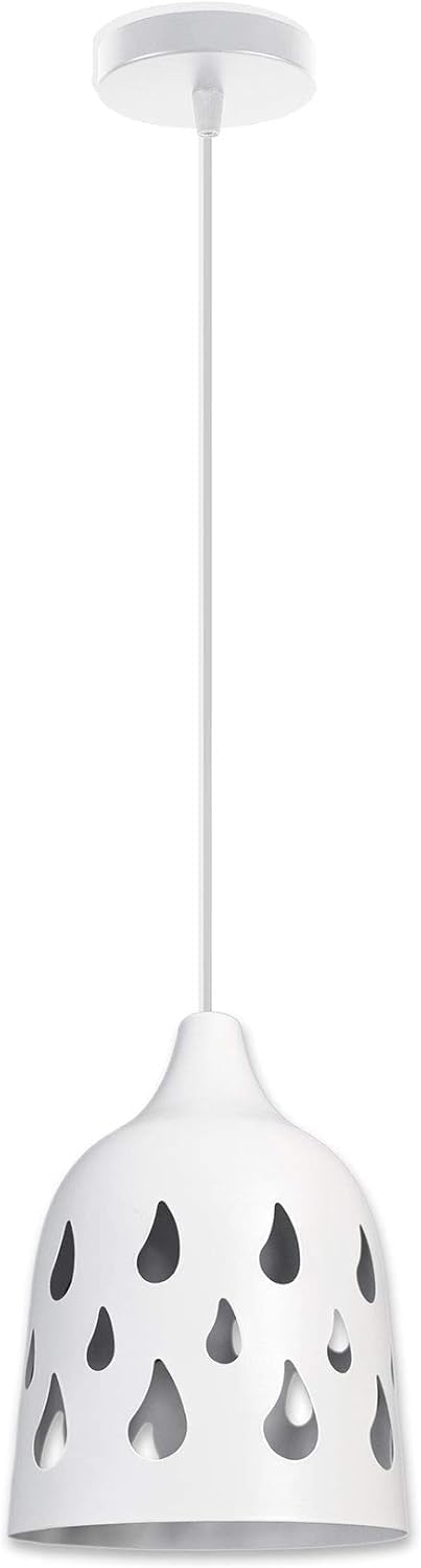 Lampadario da soffitto a sospensione traforato portalampada attacco E27 lampada B33