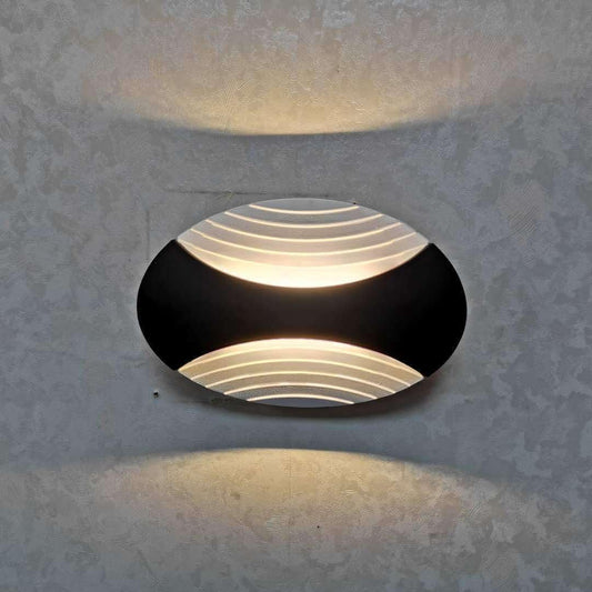 TEKHOME Applique LED da Muro 6W Moderno Interno, Lampada da Parete con 3 Colori Selezionabili 3000K-6500K, Design Decorativo Bianco/Nero AQ15