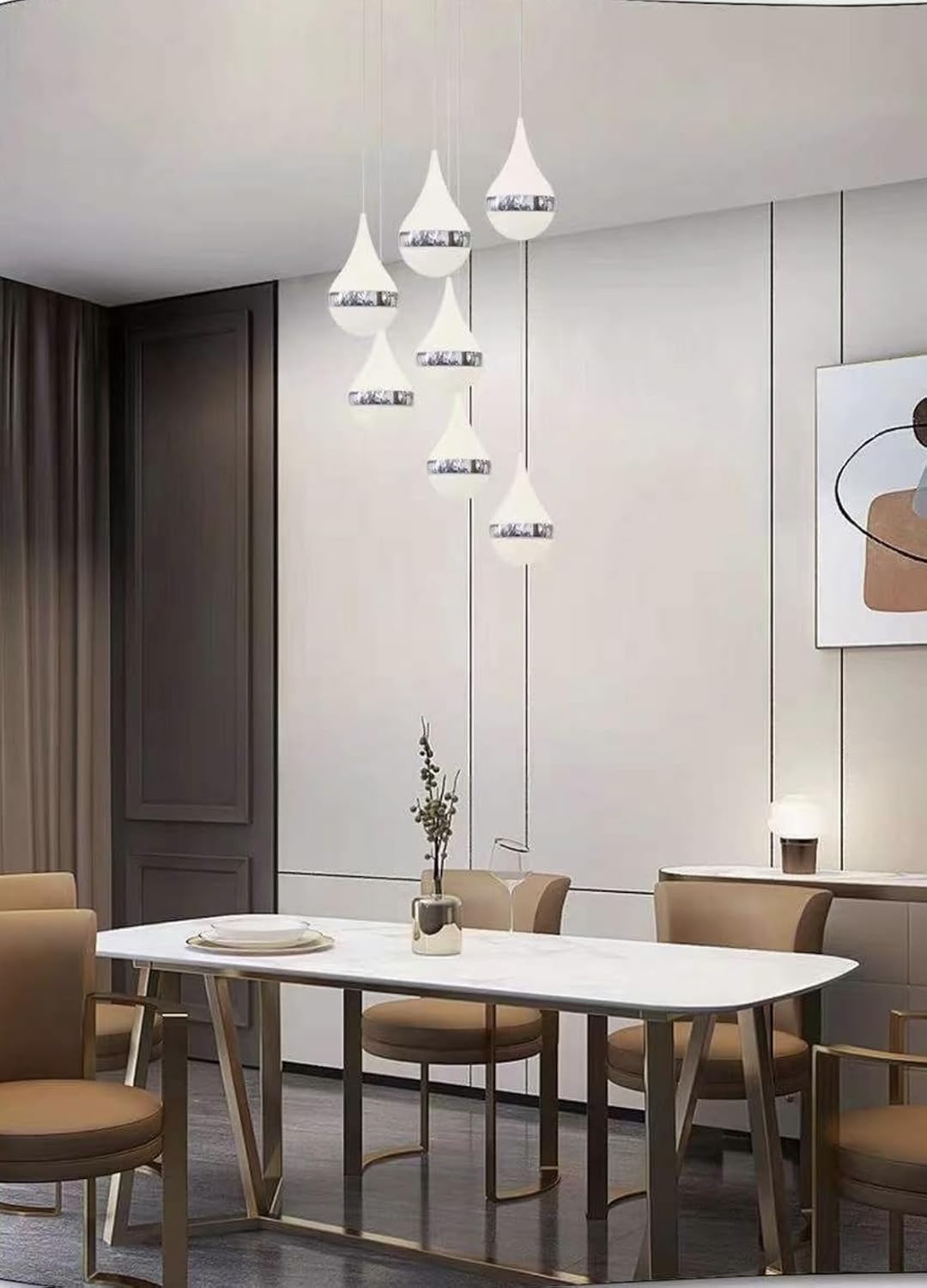 Lampada A Sospensione LED 80watt Design Goccia A Cascata LP-18