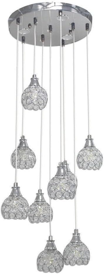 Lampadario a Sospensione Cascata elegante oro/argento B37