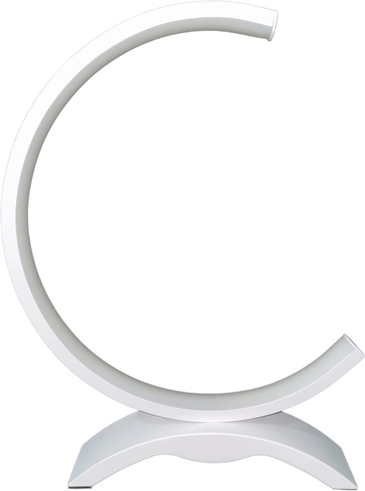 Lampada da Tavolo LED – Design Moderno a Mezzaluna, 9W 630LM, Luce Bianca 3000K/4000K/6500K, Lampada da Comodino e Scrivania, IP20 D30