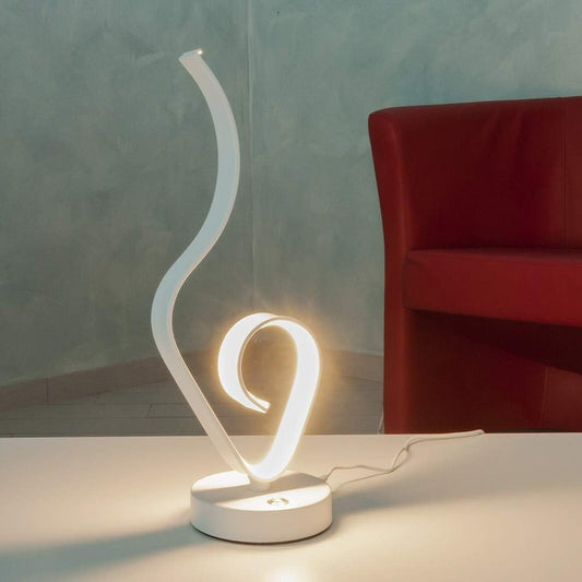 Lampada da Tavolo LED Design Moderno 9W, Luce 3000K/4000K/6500K, DC12V, Lampada Decorativa per Camera da Letto, Soggiorno, Comodino- D04
