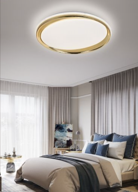 TEKHOME Plafoniera LED Soffitto Dimmerabile 46W Ø49cm, 3000-6500K Luce Calda/Naturale/Fredda, Moderna in Ferro e Acrilico, Lampada da Soffitto per Camera da Letto/Soggiorn C25-3C