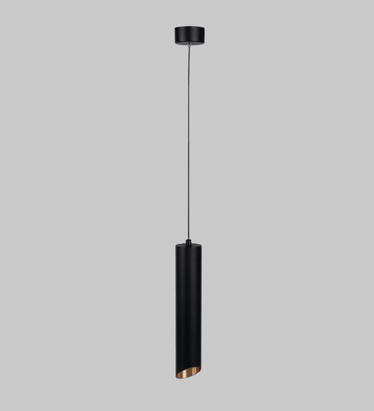 TEKHOME Lampadario a Sospensione Moderno Nero/Bianco Opaco Cilindrico – Alluminio, Attacco GU10, Altezza Regolabile, Design Minimal per Cucina, Bar, Corridoio – Modello TS187