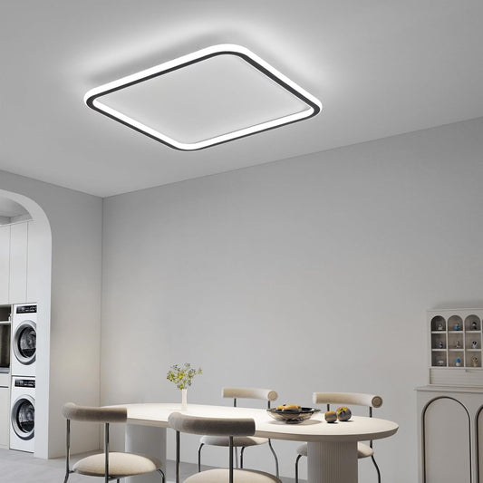 TEKHOME Lampada da soffitto a LED, diametro 50 cm, quadrata, moderna, 3COLORE 4000LM, acrilico, per camera da letto, cucina, sala da pranzo, illuminazione a LED a risparmio C12-3C