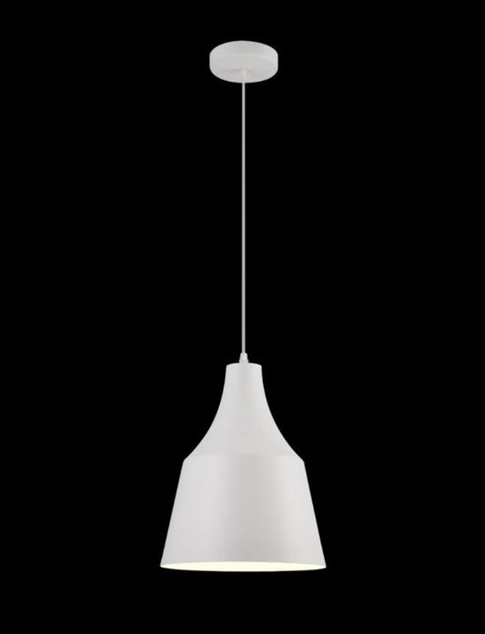TEKHOME Lampadario a Sospensione in Metallo Nero/Bianco, Attacco E27, Design Moderno, Regolabile in Altezza, Ø27cm – Ideale per Cucina, Sala da Pranzo, Soggiorno B46