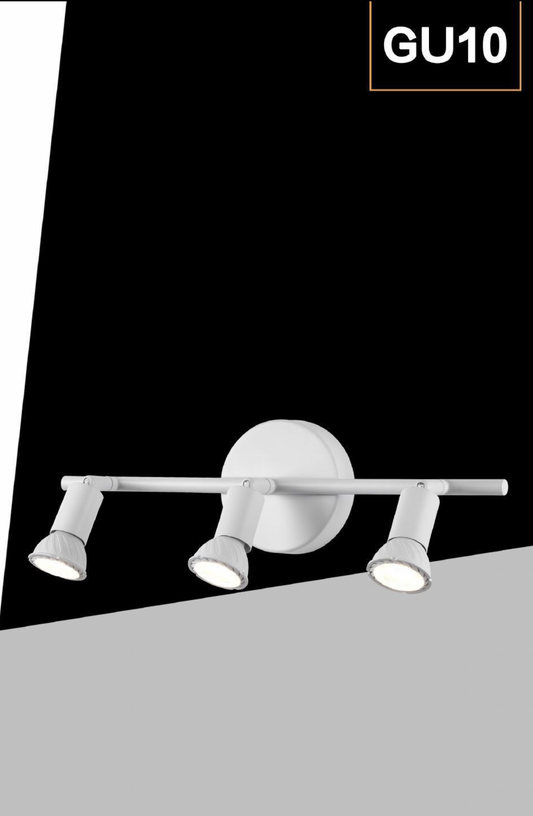 TEKHOME Faretti LED da Soffitto 3Luce Bianco - Lampada da Soffitto Orientabili Plafoniera Faretto Parete Moderna GU10 Luci da Soffitto per Soggiorno Corridoio Camera Cucina, Lampadina Non Incluse C72
