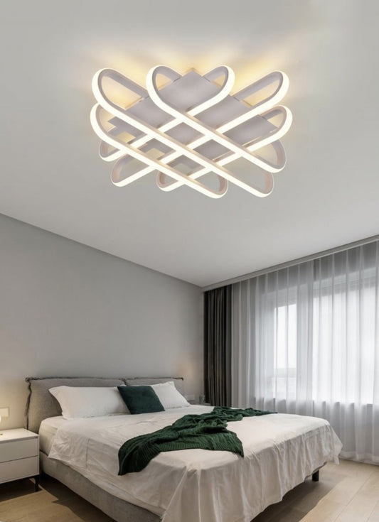 TEKHOME Plafoniera da Soffitto LED 58 W Lampadario Moderno Luce 6500k 4000k 3000k C41