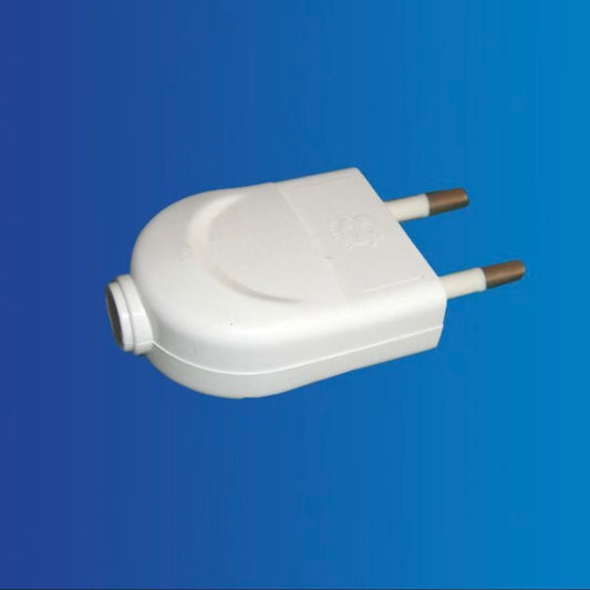 5 Pezzi –Spina Elettrica 2 Poli 10A 250V – Spina Bianca per Cavi Elettrici, Uso Domestico, Presa Europea – XSL1001