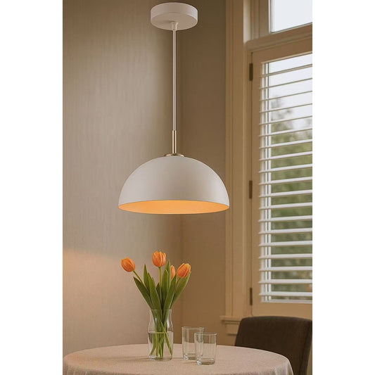 Lampadario a sospensione stile contemporaneo in metallo pendente con attacco E27 luce tavolo cucina ristorante di colore nero o bianco B92