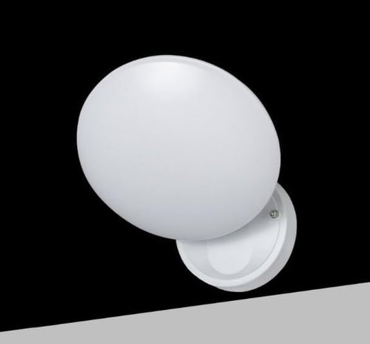 Applique LED da Esterno 10W IP54 CCT 2700K-4000K-6500K, Lampada da Parete Rotonda Impermeabile 1100LM in ABS+PC, per Bagno, Balcone e Corridoio – Bianco ESA-02B3C