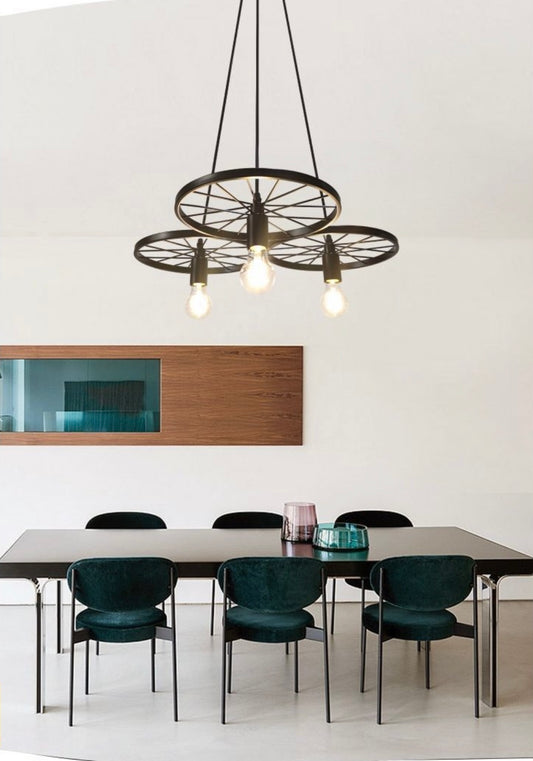 Lampadario a sospensione design ruota LP-86