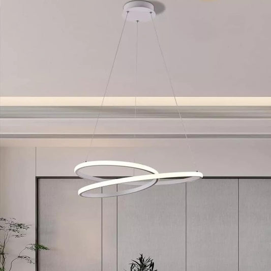 Lampadario led a sospensione anelli incrociati 38 w luce 3000K-6500K B62-B3C