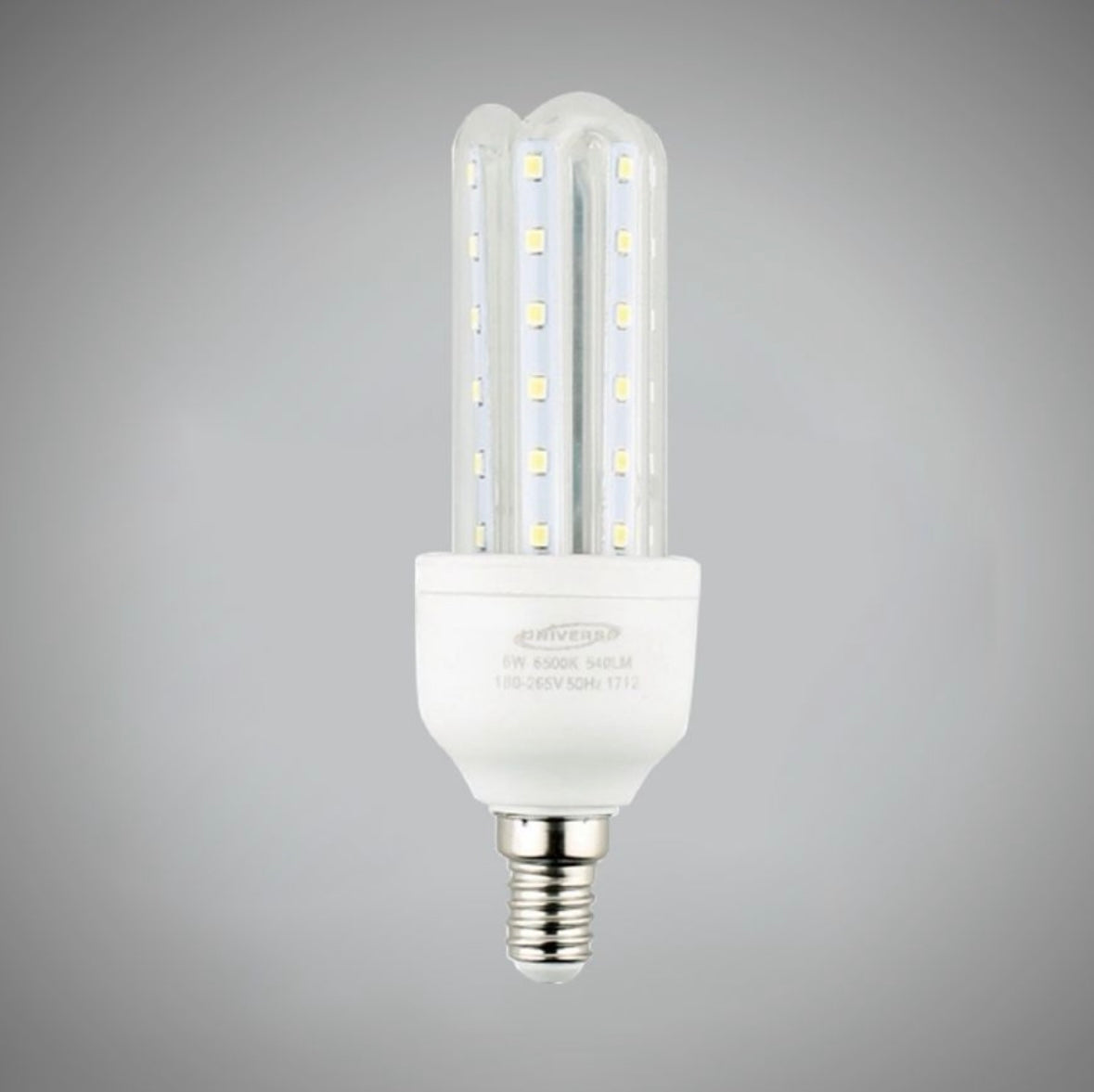 Lampadine LED E14 6W, Confezione da 6 Pezzi, 540LM, Luce Calda 3000K / Naturale 4000K / Fredda 6500K, Mini Lampadina LED E14, Emissione 360°, CRI>80, Basso Consumo Energetico, Modelli 3U-01T