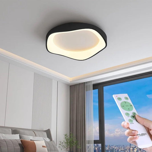 TEKHOME Plafoniera LED Moderna 38W, Dimmerabile, 3 Modalità di Colore 3000K-4000K-6500K, 3040LM,Bianco e Nero, Design Elegante per Camera da Letto e Soggiorno C53