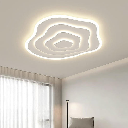 TEKHOME Plafoniera a led da interno moderna a soffitto forma tonda lampadario adatta per camera da letto salone soggiorno salotto cucina locali commerciali 59W PN-28