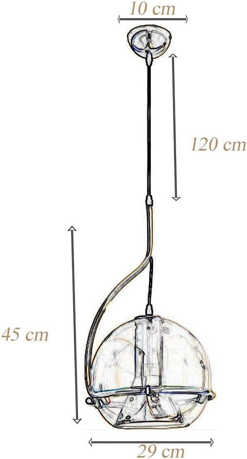 Lampadario a sospensione in vetro OBLO'LP-87