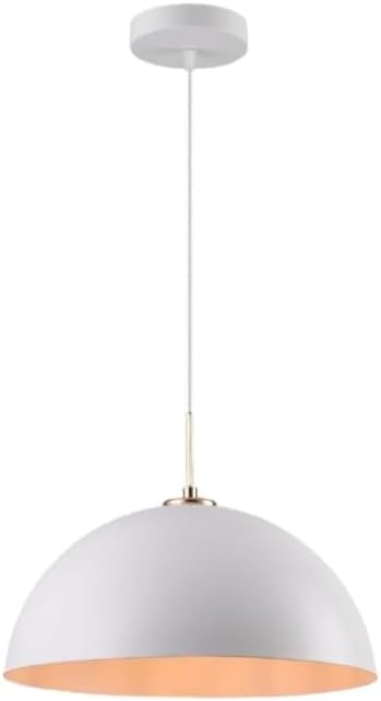 Lampadario a sospensione stile contemporaneo in metallo pendente con attacco E27 luce tavolo cucina ristorante di colore nero o bianco B92