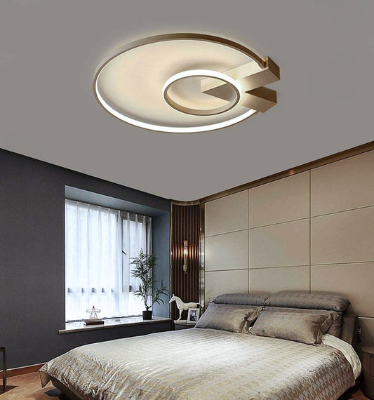 TEKHOME Lampada da soffitto a LED 50 cm 32 W Lampada da soggiorno Lampadario in ferro battuto PN-04
