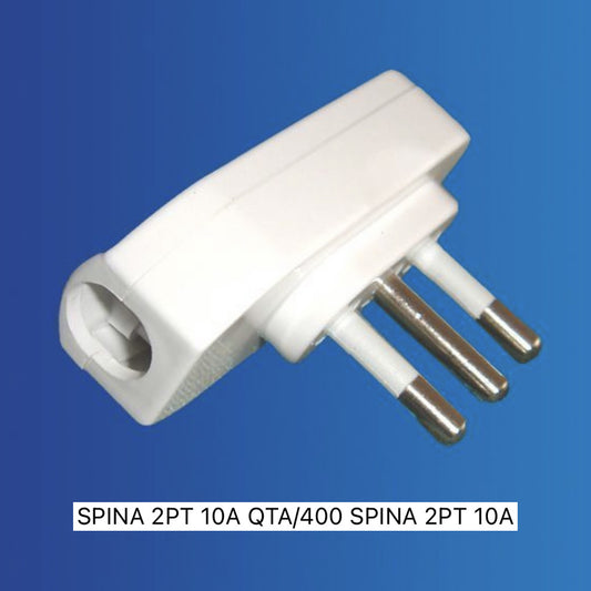5 Pezzi –Spina Elettrica 2P+T 10A 250V Standard Italiano, Spina Maschio con Terra per Lampade e Cavi, Bianca – XSL1028A