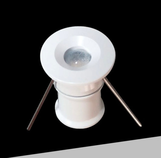 5 Pezzi,Mini Faretto LED da Incasso IP65 DC12V 1W, Luce 3000K / 4000K /6500K / Blu/Rossa/Verde, Foro Ø15 mm, Illuminazione per Scale, Pavimenti, Giardino, Deck e Piscina, 12V-1W