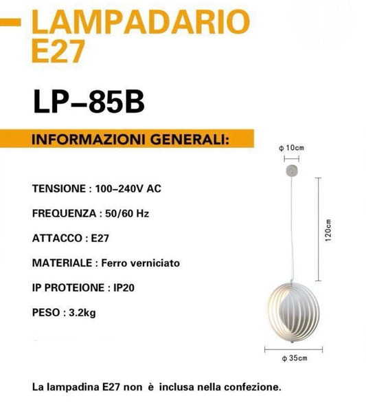 Lampadario a sospensione fasce sferiche - ⌀ 35 cm LP-85