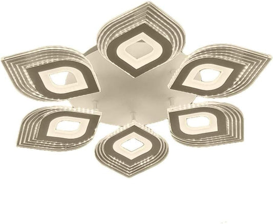 TEKHOME Plafoniera a led 55 watt lampadario da soffitto a forma di fiore lampada decorativa moderna,Regolazione a tre temperature di colore C27-B3C