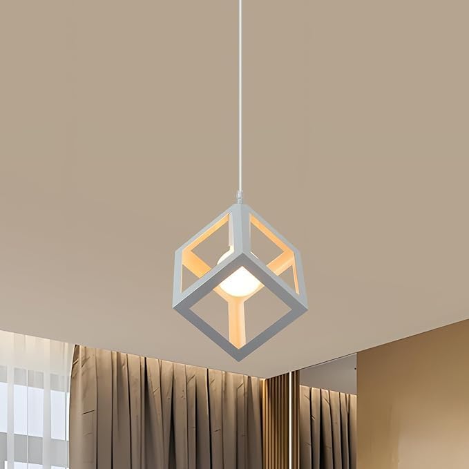 Lampadario modermo a sospensione senza lampadina E 27, in ferro stile moderno A24