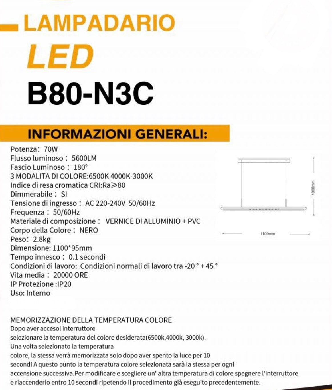 Lampadario a Sospensione LED Nuvia B80
